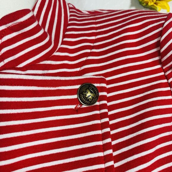 Tommy Hilfiger Red And White Seafaring Open Jacket Size Small Women’s - Picture 4 of 11
